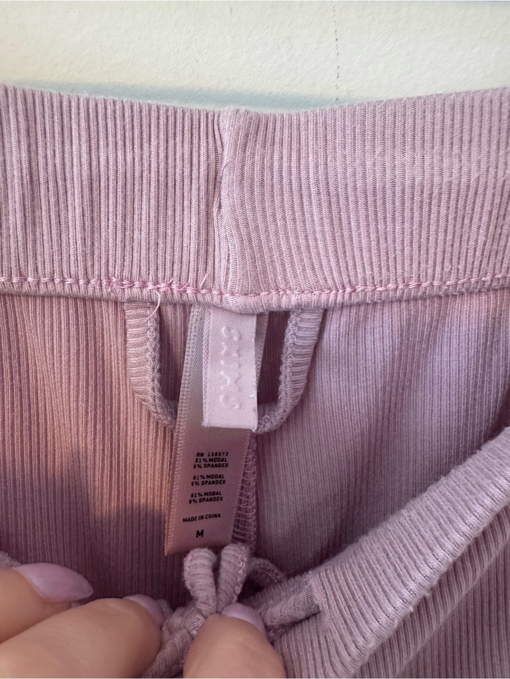 SKIMS Wide Leg Pants in Dusty Rose - Picture 5 of 5